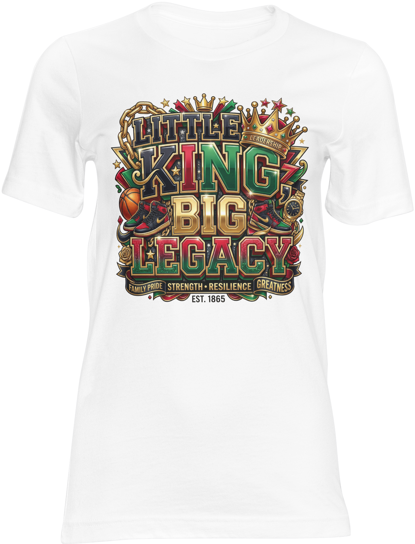 Little Kings Big Legacy Shirt | Youth Black Excellence T-Shirt | Father's Day Matching Family Tee