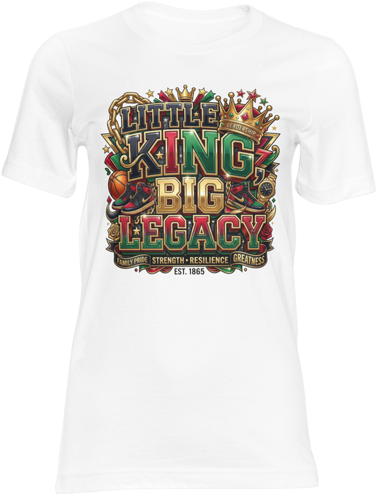 Little Kings Big Legacy Shirt | Youth Black Excellence T-Shirt | Father's Day Matching Family Tee