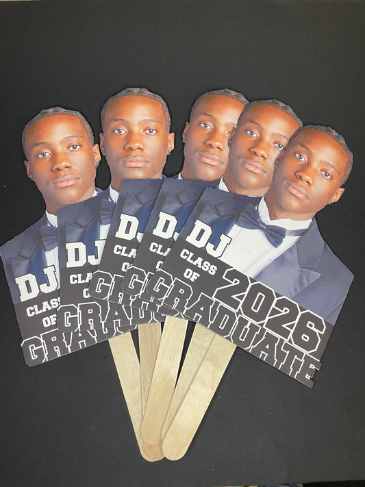 Custom Jumbo Graduation Fans – Personalized 14 Inch Foam Board Fans