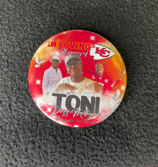 Custom Memorial Photo Button Pins – Personalized Remembrance Keepsake