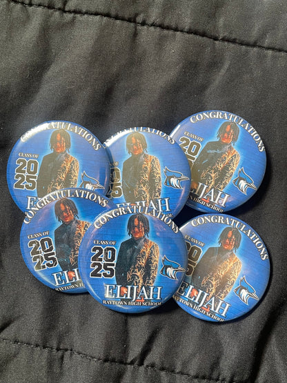 Custom Graduation Button Pins – Senior Photo Keepsakes for the Class of Any Year