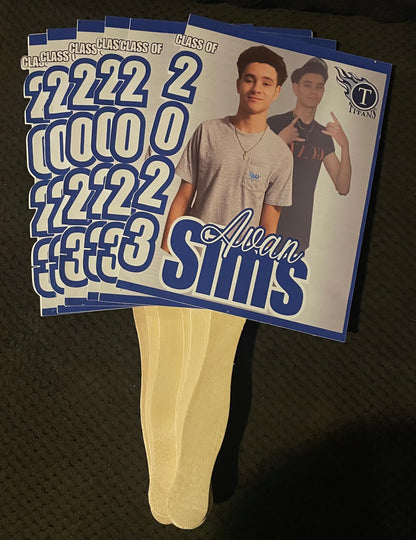Custom Graduation Hand Fans – Personalized Senior Party Favor
