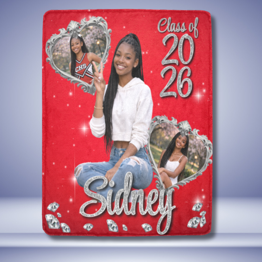 Custom Graduation Ultra Soft Fleece Blanket – Personalized Senior Keepsake (50x60 / 60x80)