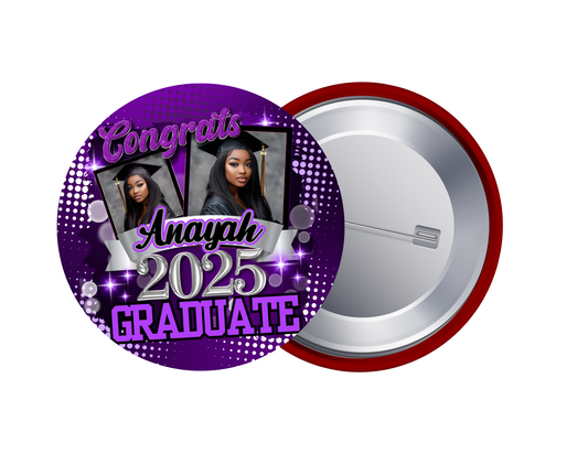 Custom Graduation Button Pins – Senior Photo Keepsakes for the Class of Any Year