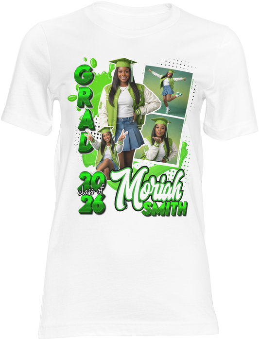 Custom Center Print Graduation Shirt – Personalized Senior & Family Celebration Tee