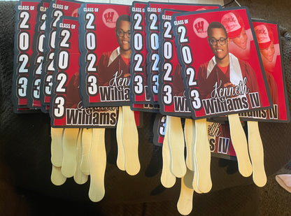 Custom Graduation Hand Fans – Personalized Senior Party Favor