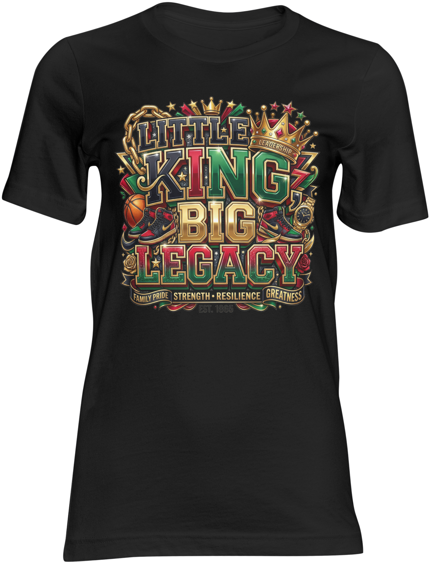 Little Kings Big Legacy Shirt | Youth Black Excellence T-Shirt | Father's Day Matching Family Tee
