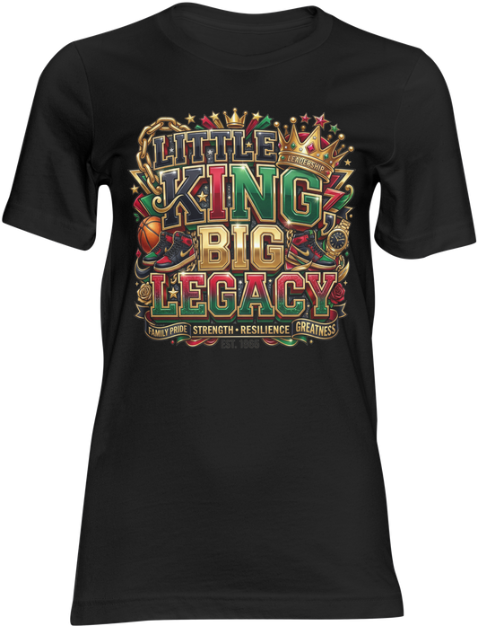 Little Kings Big Legacy Shirt | Youth Black Excellence T-Shirt | Father's Day Matching Family Tee