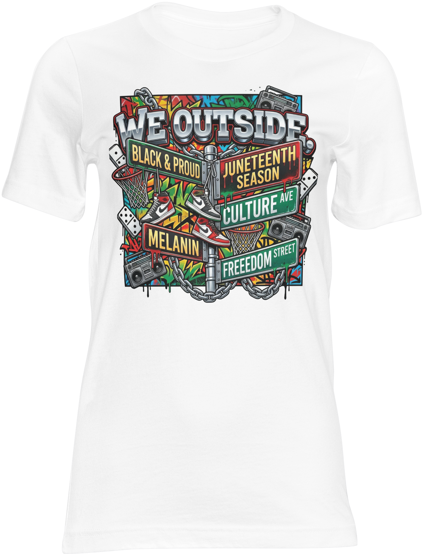 We Outside Juneteenth Shirt | Juneteenth Cookout & Festival Graphic T-Shirt