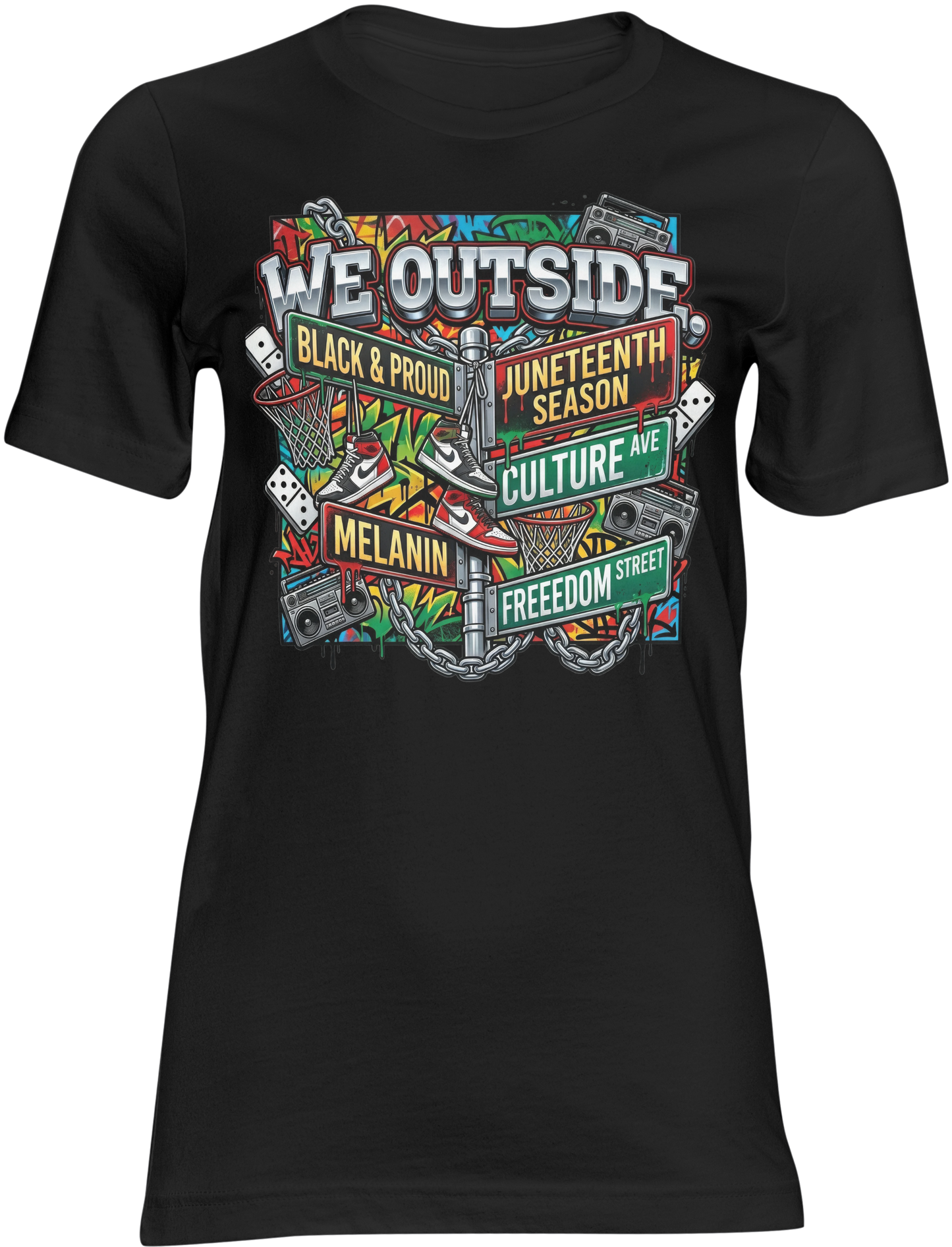 We Outside Juneteenth Shirt | Juneteenth Cookout & Festival Graphic T-Shirt