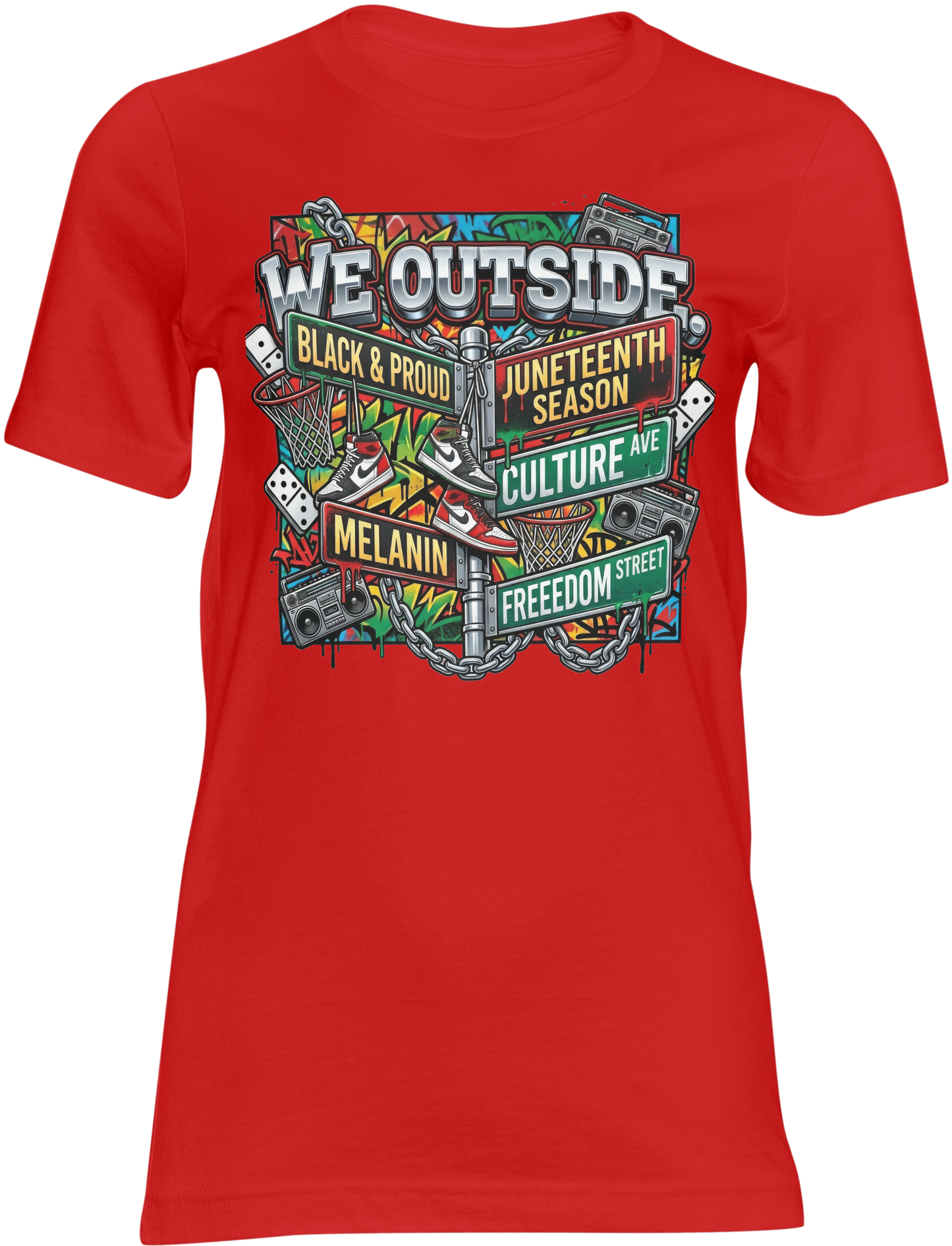 We Outside Juneteenth Shirt | Juneteenth Cookout & Festival Graphic T-Shirt