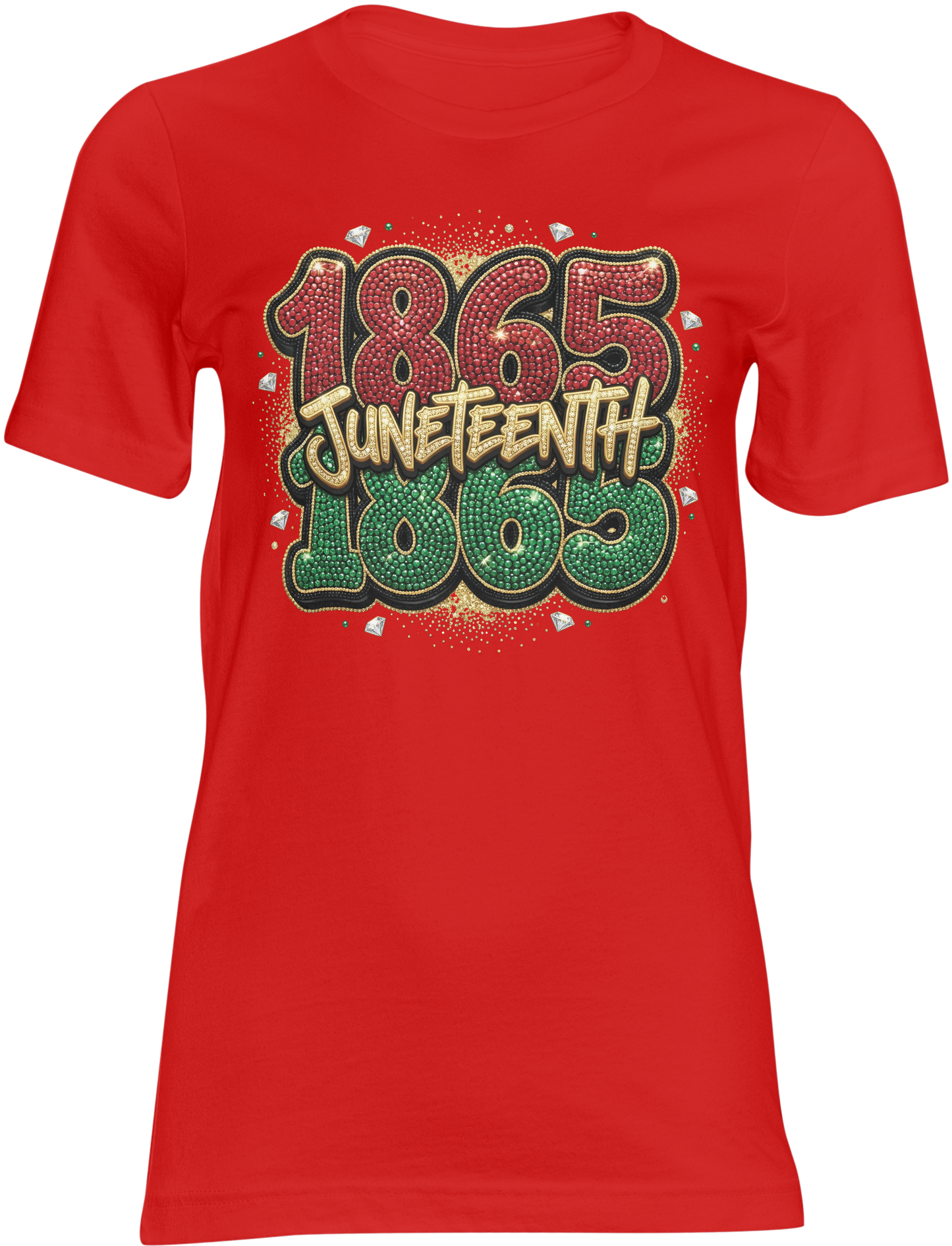 1865 Juneteenth Rhinestone Style Shirt | Juneteenth Freedom Day Graphic Tee