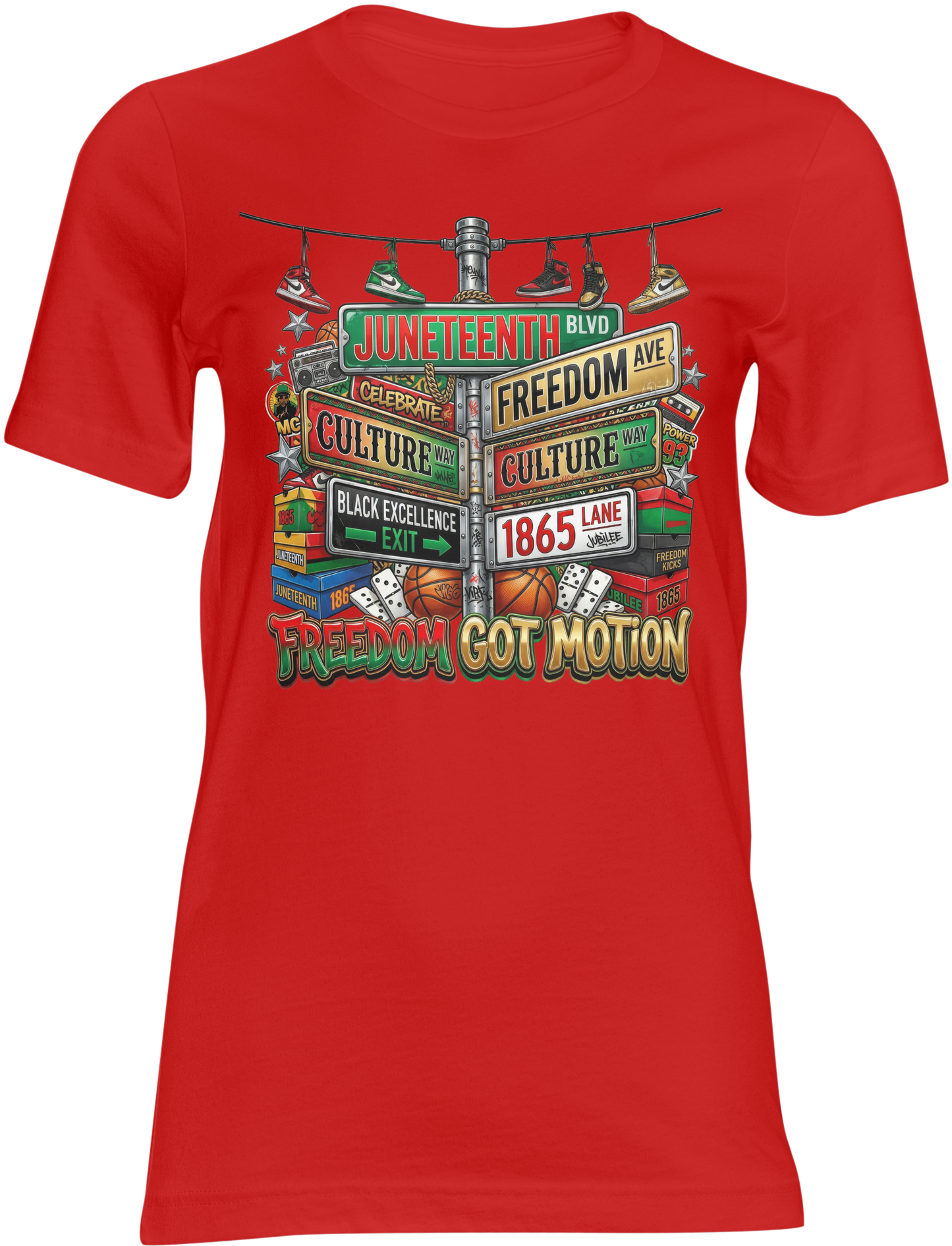 Juneteenth Freedom Got Motion Shirt | Black Excellence & Freedom Day Graphic T-Shirt