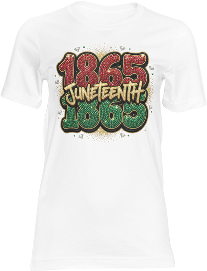 1865 Juneteenth Rhinestone Style Shirt | Juneteenth Freedom Day Graphic Tee