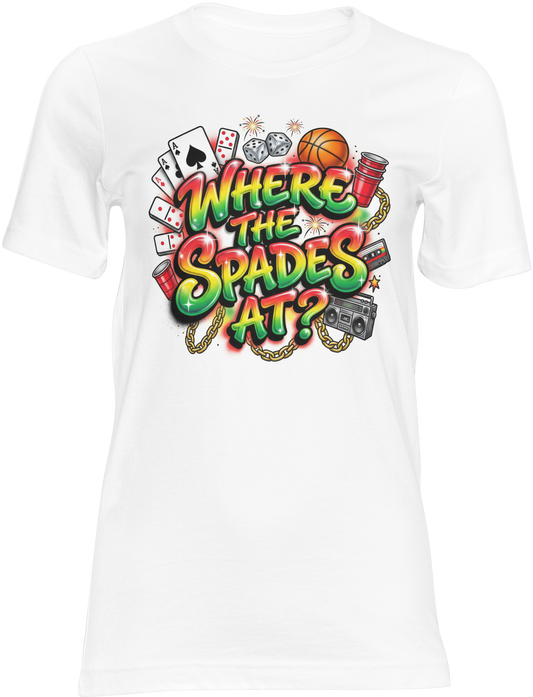 Where The Spades At? Juneteenth Cookout Shirt | Funny Juneteenth BBQ Graphic Tee