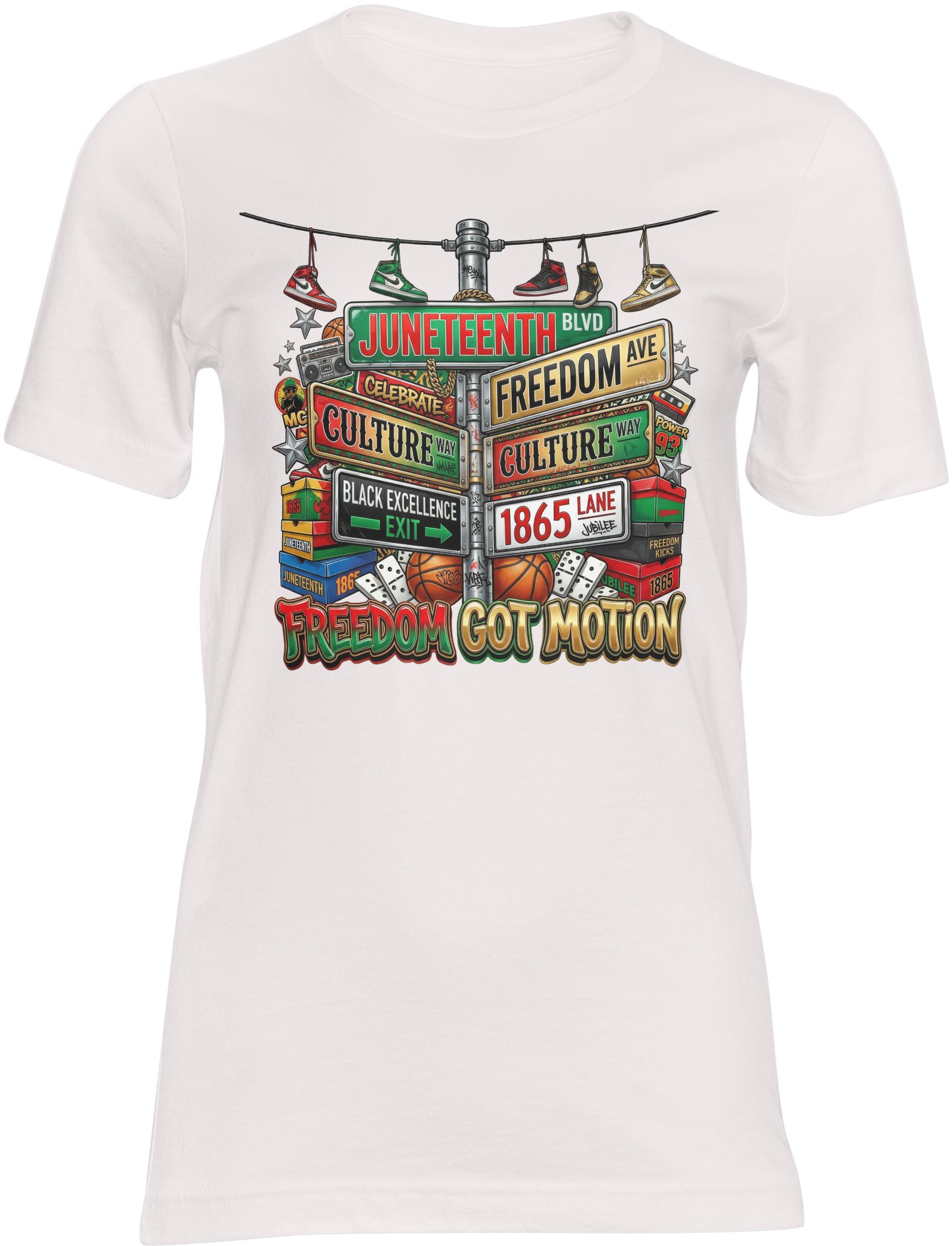 Juneteenth Freedom Got Motion Shirt | Black Excellence & Freedom Day Graphic T-Shirt